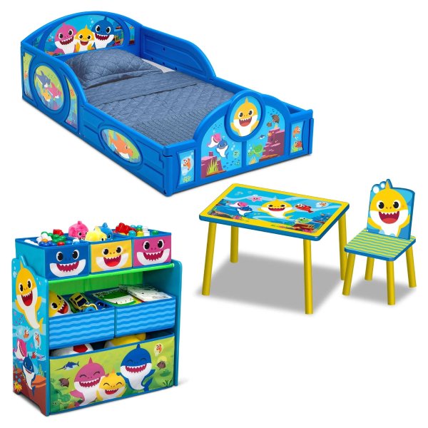Baby Shark 4-Piece Room-in-a-Box Bedroom Set by