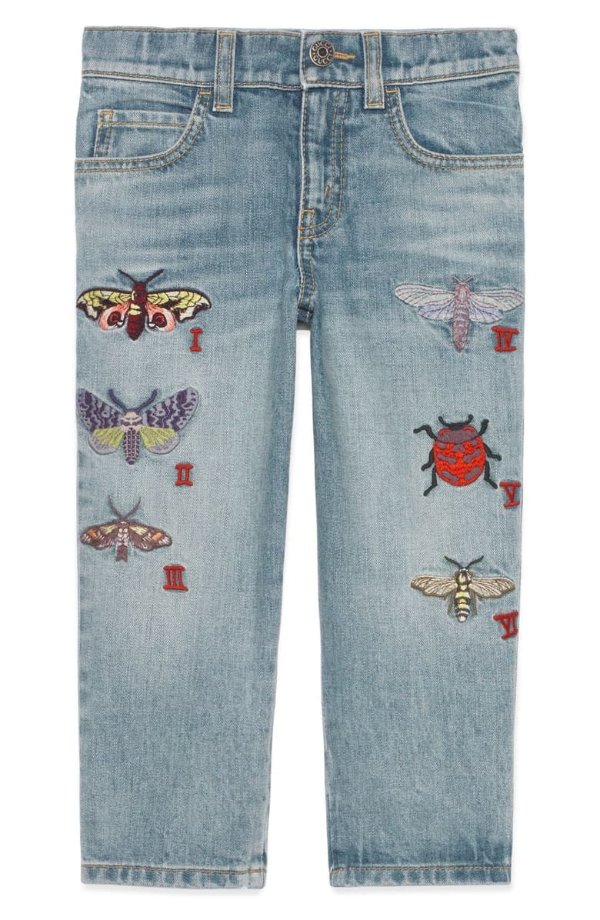 Insect Applique Jeans