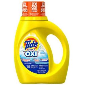 Tide HE Laundry Detergent With Oxi Liquid Simply Clean & Fresh