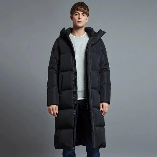 Men's Winter Warm Thick Long Down Jacket