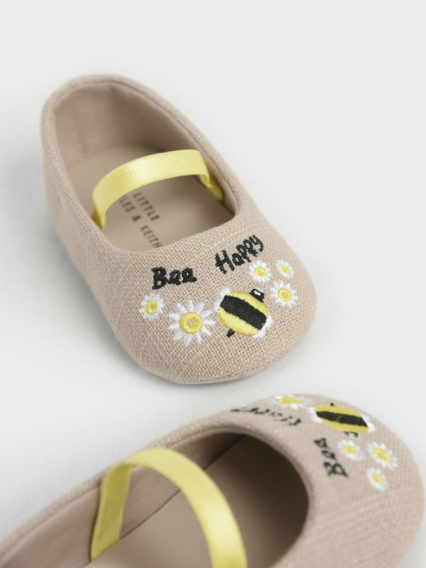 Summer 2020 Responsible Collection: Baby Girls' Bee Motif Ballerinas