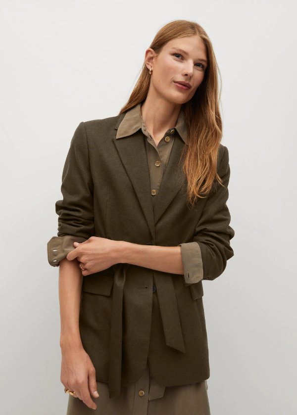 Structured blazer with bow - Women | OUTLET USA