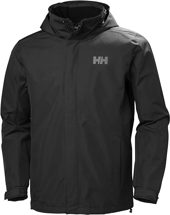 Helly Hansen Men's Dubliner Jacket Waterproof, Windproof, Breathable Shell Rain Coat with Packable Hood