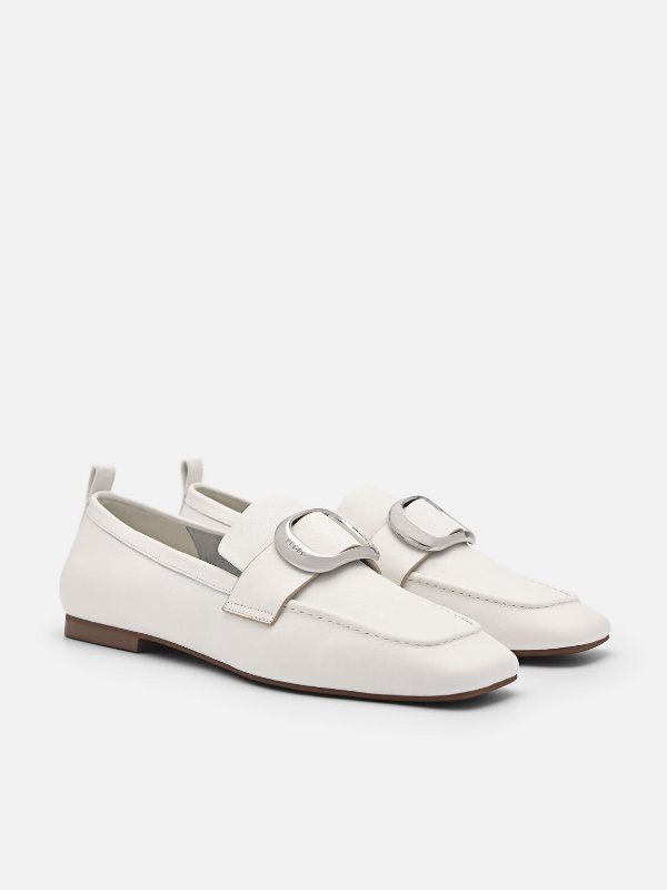 Eden Leather Loafers - White