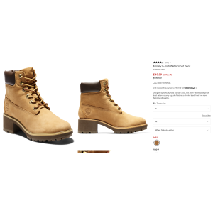 $49.99 TIMBERLAND Kinsley 6-Inch 防水靴