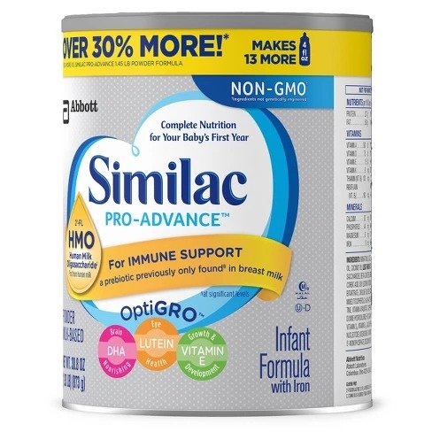 Similac Pro-Advance HMO 婴儿配方奶粉超值装30.8oz