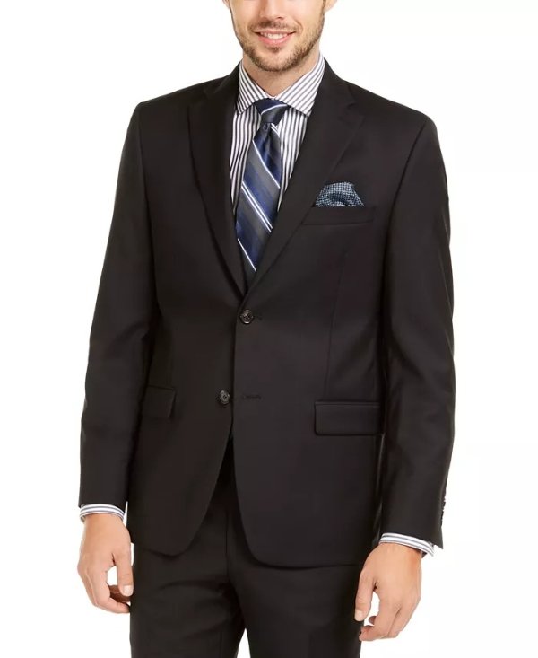 Men's Slim-Fit UltraFlex Stretch Solid Suit Separates Jacket