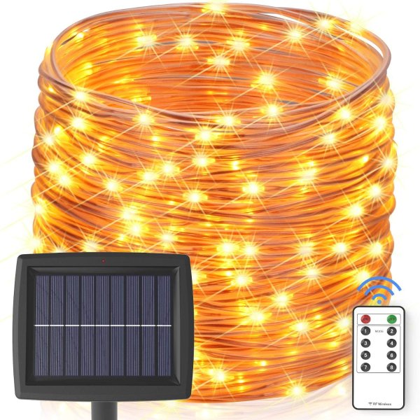 Asmader Solar String Lights Outdoor, 60 ft 200 LEDs Fairy Lights
