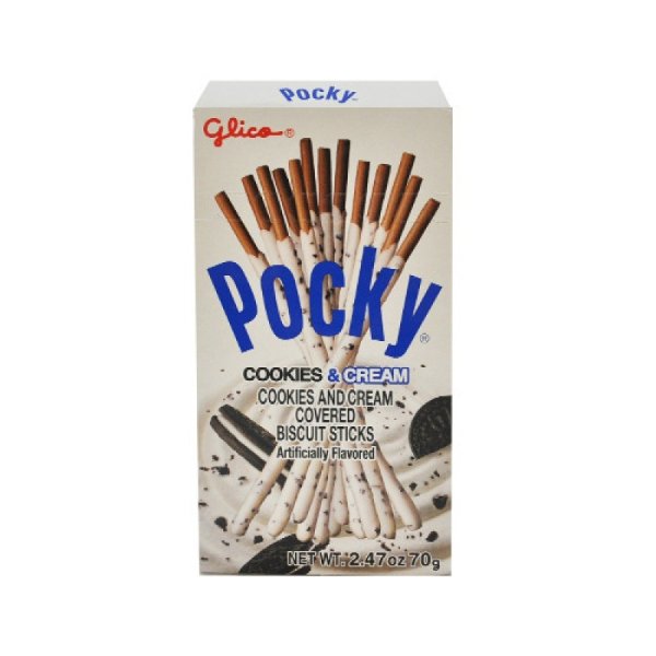 Pocky Cookies Cream Covered Biscuit Sticks 70g