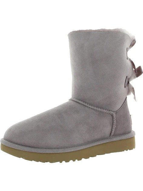 Bailey Bow II Womens Suede Shearling Winter Boots
