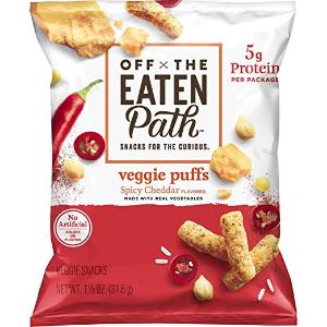 Off the Eaten Path Veggie Puffs, Spicy Cheddar, 1.125 Ounce (16 Count)