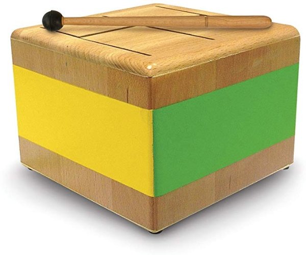 Green Tones / Square Tone Drum with Mallet