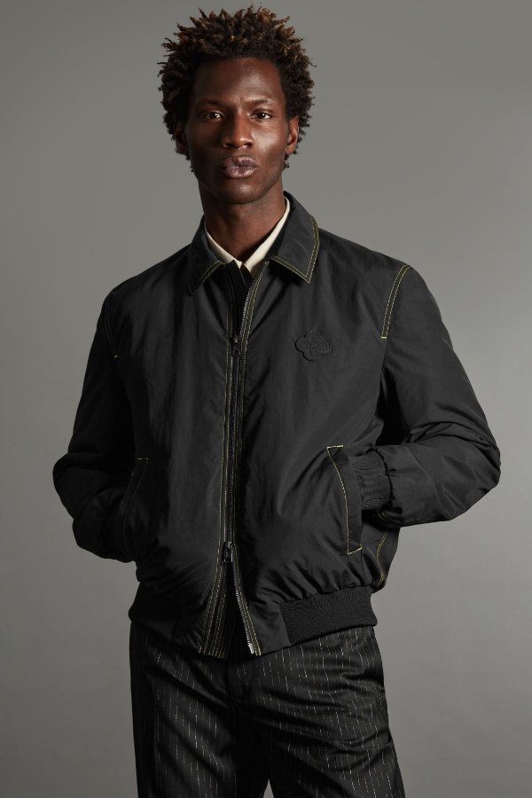 CONTRAST-STITCH JACKET - BLACK - Coats and Jackets - COS