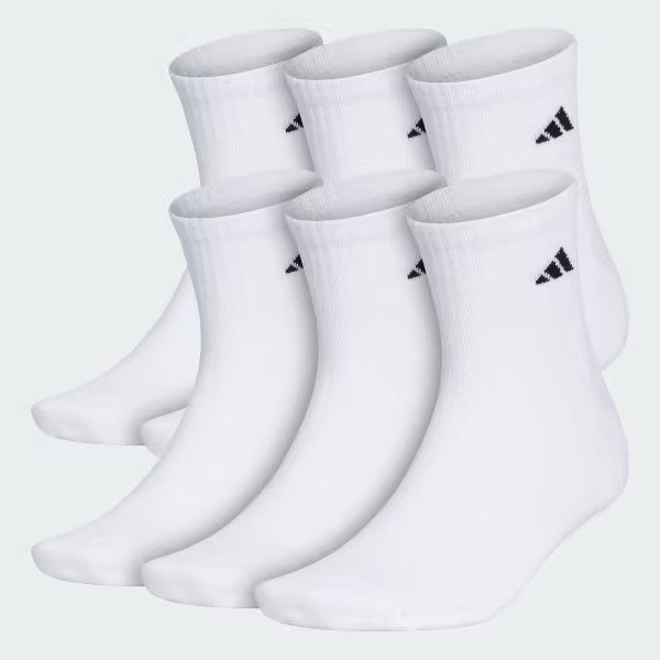 Athletic Cushioned Quarter Socks 6 Pairs XL