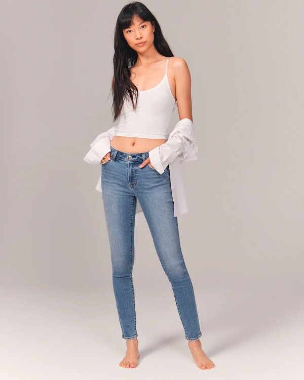 Women's Mid Rise Super Skinny Jeans | Women's Bottoms | Abercrombie.com