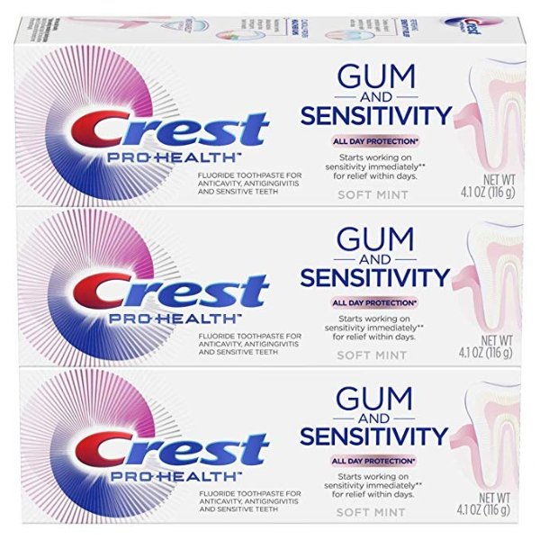 Pro-Health Sensitive Toothpaste (Pack of 3), 4.1 oz