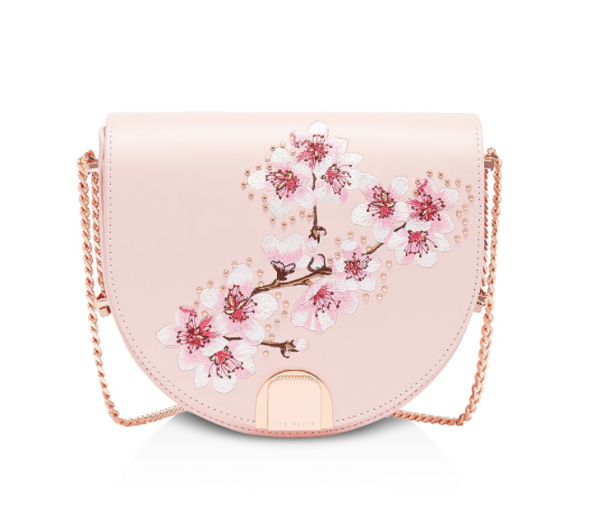 Susy Soft Blossom Leather Moon Bag