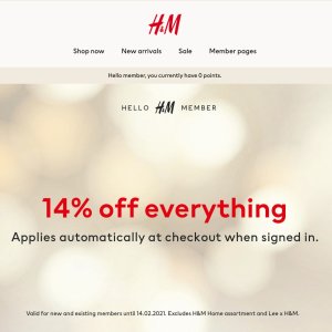 闪购：H&M 情人节全场大促 超平价秋冬大衣、针织毛衣全参与