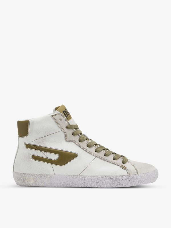 S-Leroji leather mid-top trainers