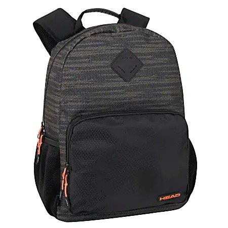 HEAD Front Mesh Pocket Backpack Black - Office Depot