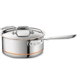 All-Clad 6203 SS Copper Core 5-Ply Bonded Dishwasher Safe Saucepan with Lid / Cookware, 3-Quart