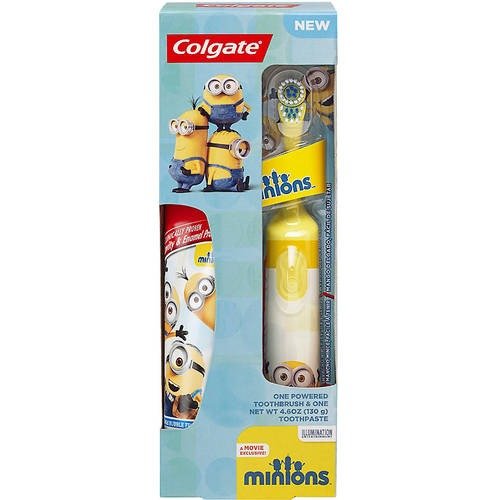 Kids Battery Powered Toothbrush, Toothpaste Pack - Minions