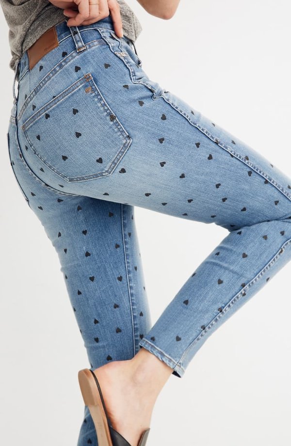 10-Inch High Waist Crop Skinny Jeans