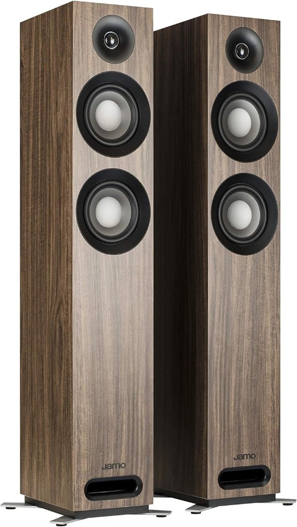 Jamo S 807 Floorstanding Dolby Atmos Ready Speakers (Pair, Walnut)