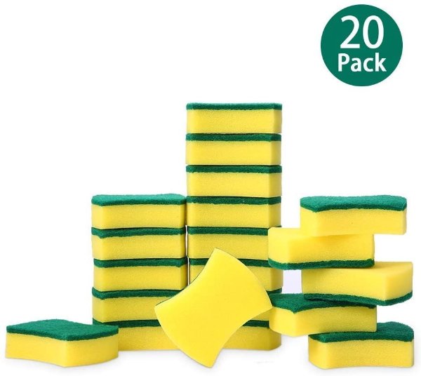 20 Pack Multi-Use Heavy Duty Scrub Sponge