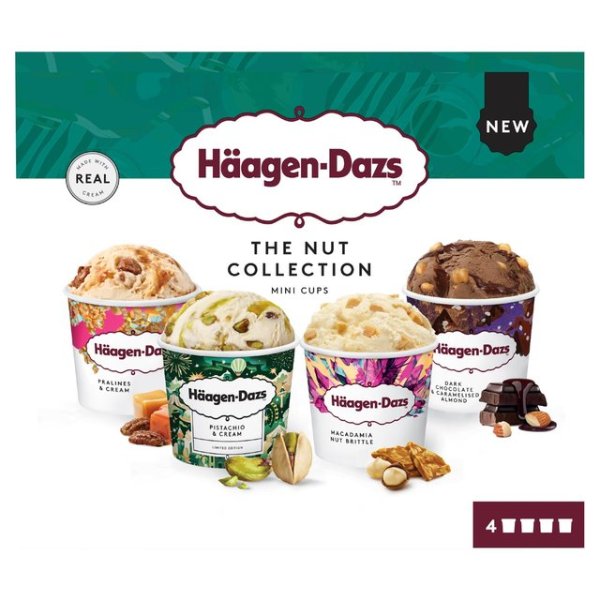 Haagen-Dazs 坚果系列迷你杯冰淇淋 4 x 95ml