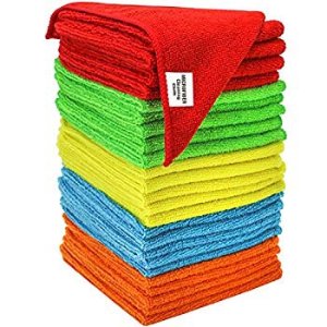 S & T Microfiber Bulk Cleaning Cloth 25 Pack