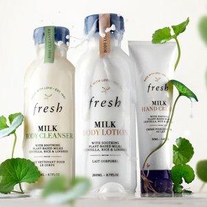 上新：Fresh 牛奶身体护理系列发售！收沐浴露、身体乳、护手霜！