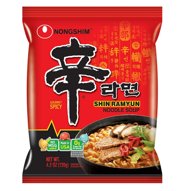 Shin Ramyun Spicy Beef Ramen Noodle Soup (4.02 oz., 18 ct.)