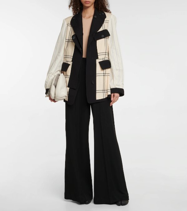 Reversible Checked Virgin Wool Jacket in Multicoloured - Maison Margiela | Mytheresa