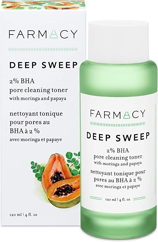 Deep Sweep 2% BHA Toner for Face - Pore Cleaner and Facial Exfoliator with Salicylic Acid (4 Fl Oz)