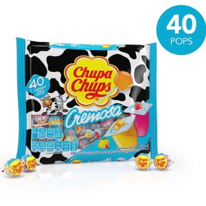 Chupa Chups Mini Lollipops, 2 Cremosa Yogurt, 40 Ct