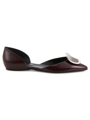 - Sexy Choc Patent Leather d'Orsay Flats