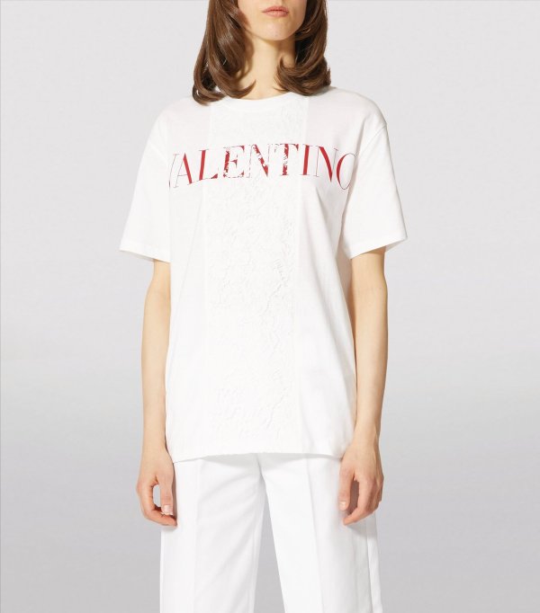 Sale | Valentino Lace Logo T-Shirt | Harrods US