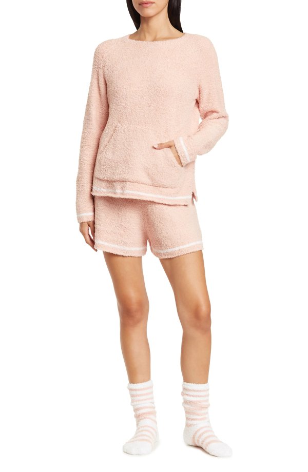 CozyChic™ Pullover, Shorts & Socks 3-Piece Pajama Set