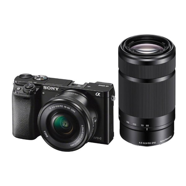 Alpha a6000 APS-C Mirrorless Camera w/ 16-50mm & 55-210mm Lenses 