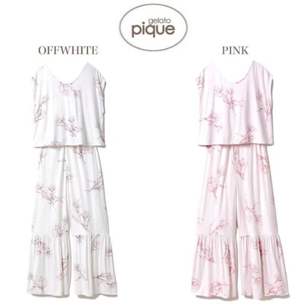 I return 5% of gelato pique roomware gelato picket Lady's mail order middle flower all-in-one pwct194286 ジェラピケ house coat dress gift present lapping cashless (targeted for a marathon-only coupon)