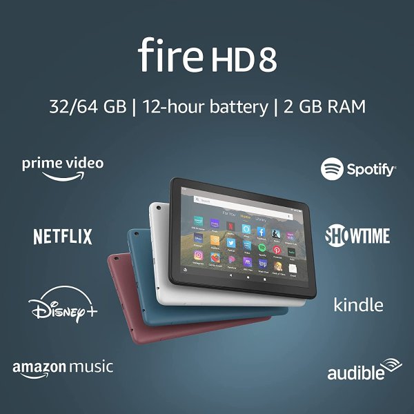 Fire HD 8 平板 8"高清屏+32GB容量