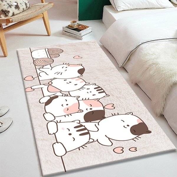 Cartoon Carpet Cute Simple Living Room Rugs Home Bedside Foot Mat Bedroom Decor Soft Area Rug