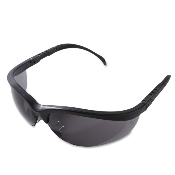 MCR Safety Klondike Safety Glasses, Matte Black Frame, Gray Lens -CRWKD112BX
