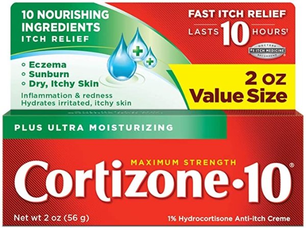 Cortizone-10 止痒膏 2盎司  适合干燥肌肤款