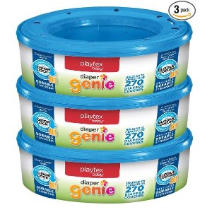 Playtex Diaper Genie Refills for Diaper Genie Diaper Pails - 270 Count (Pack of 3)
