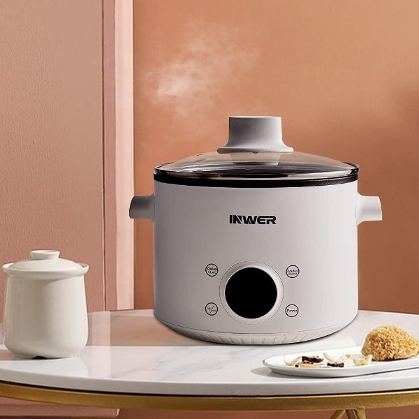 INWER 8-in-1 Electric Hot Pot, 2.5L One-Touch Operation Multifunction Cooker