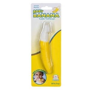 Genuine Baby Banana Soft Bendable Toddler Training Teething Toothbrush Teether