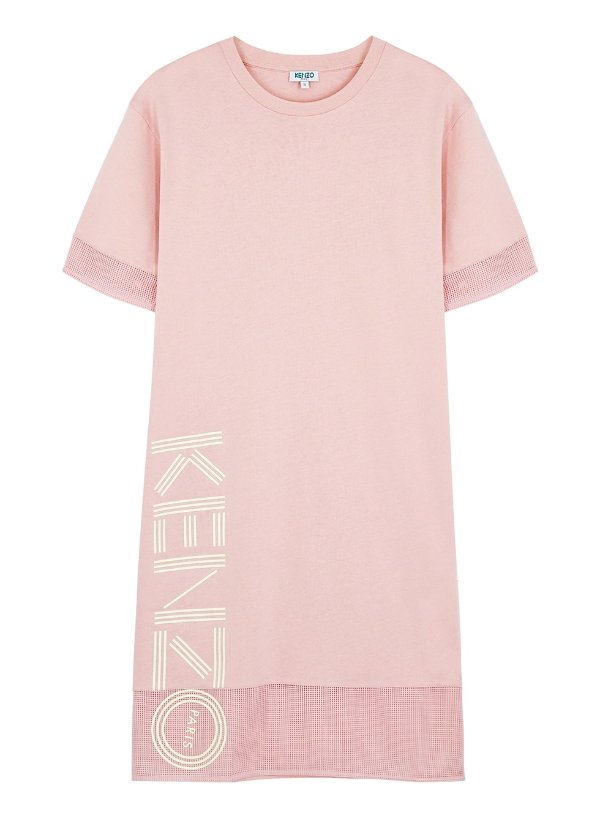 粉色Logo连衣裙