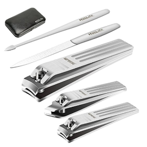 Nail Clipper Set of 5 - Premium Pedicure & Manicure Kits Best for Men & Women, Professional Stainless Steel Nails Cutter Kit With luxurious Travel Case